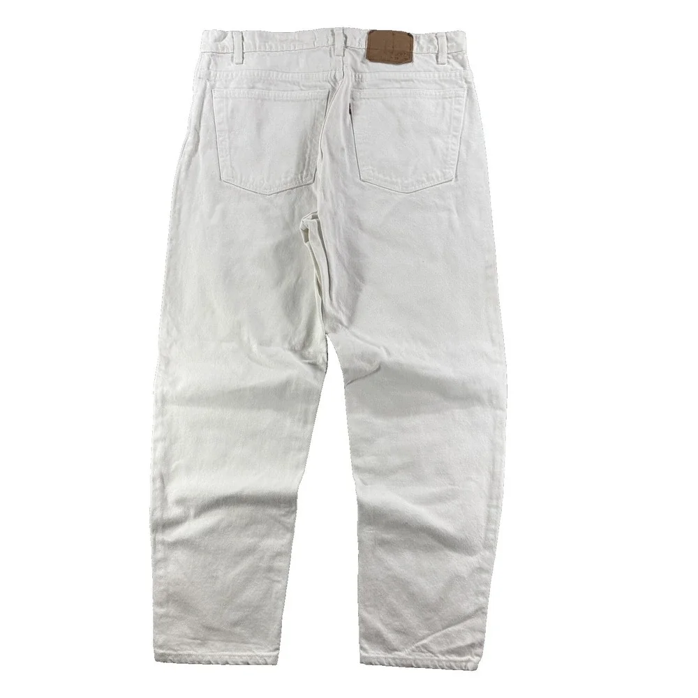 Vintage Levi's Jeans Mens 36x29 White Light Wash Regular Straight Denim USA